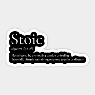 Stoic Definition Sticker